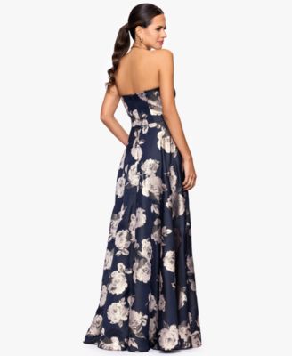 Petite Strapless A-Line Long Dress