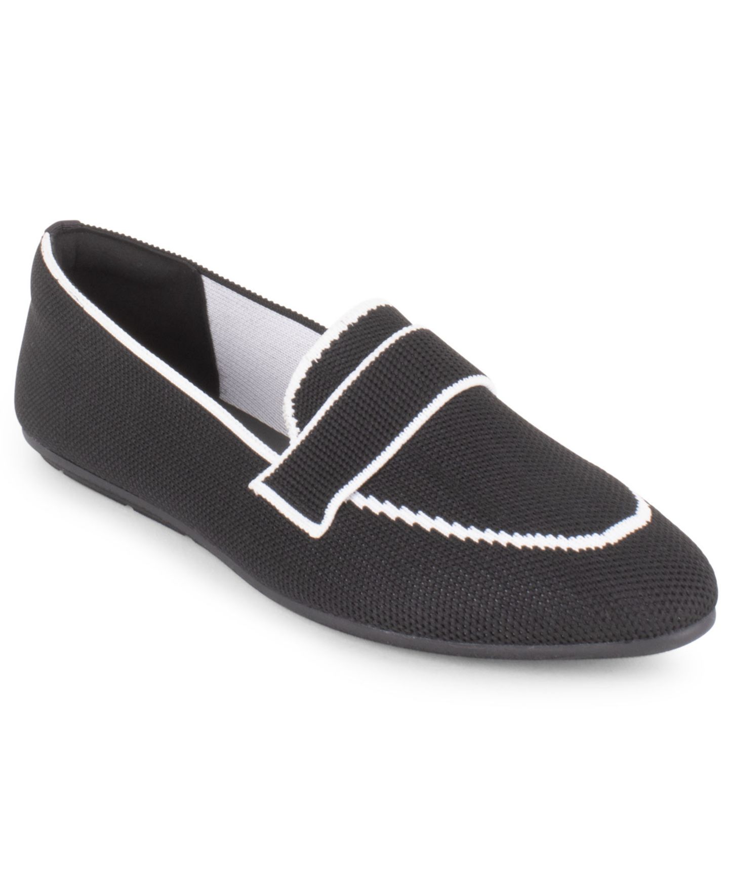 Женские туфли Tahari Stockholm Slip-On, цвет: Чёрный / Слоновая кость — фото 1