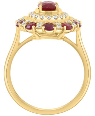 Ruby (1-5/8 ct. t.w.) & Diamond (1/3 ct. t.w.) Ring in 14k Rose Gold