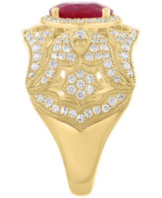 Ruby (2-3/8 ct. t.w.) & Diamond (3/4 ct. t.w.) Ring in 14k Yellow Gold