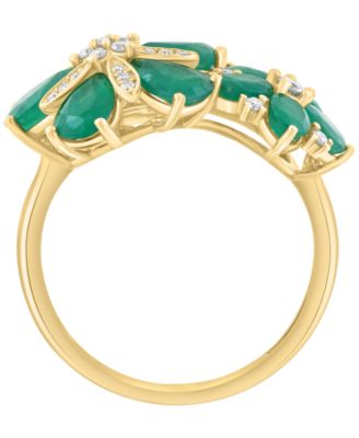 Emerald (2-7/8 ct. t.w.) & Diamond (1/6 ct. t.w.) Ring in 14k Yellow Gold