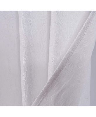 Bridgeport Jacquard High Quality Light Filtering Grommet Curtain Panel 54" x 90" White