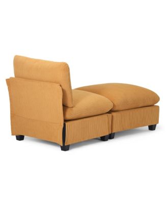  68.5" Corduroy Upholstered Indoor Chaise Lounge Chair