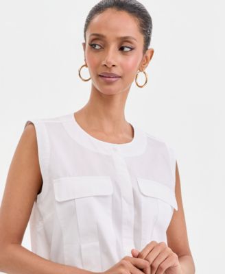 Women's Sleeveless Utility Blouse, Macy's Exclusive