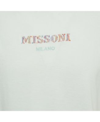 Men's Blue Logo Embroidered Jersey T-Shirt