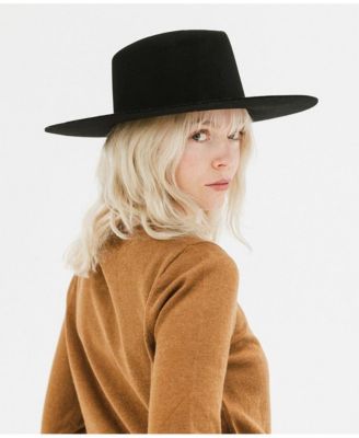 Dakota Wide Brim Felt Hat with Triangle Crown