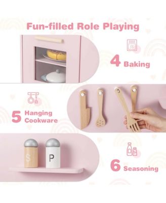 Kids Kitchen Playset with Light up Stove & Cooking Sounds Oven Sink Faucet