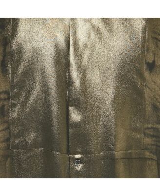 Men's Gold Metallic Lam&eacute Long Sleeve Shirt