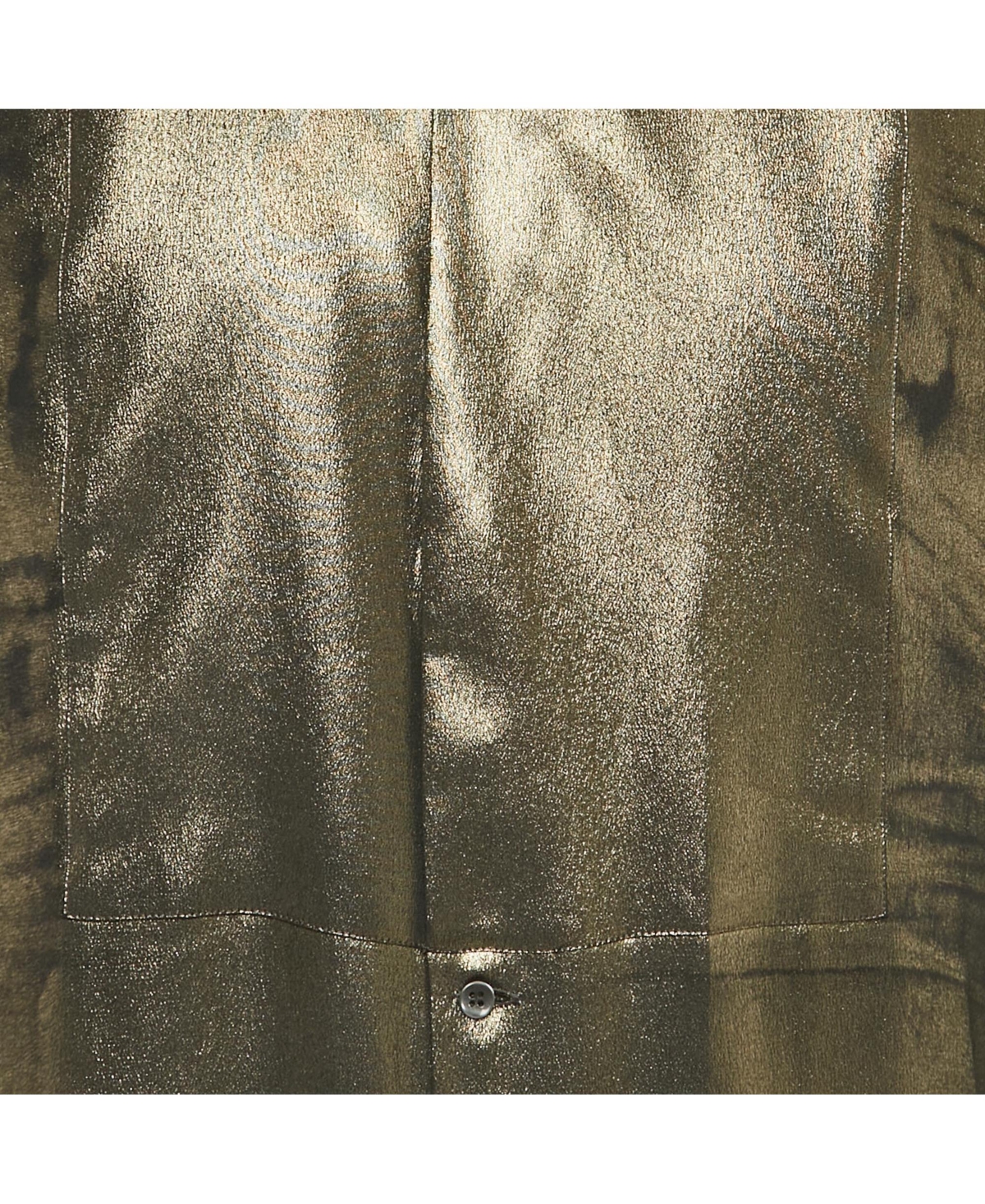 Pre-Owned Dolce & Gabbana Men's Gold Metallic Lamé Long Sleeve Shirt