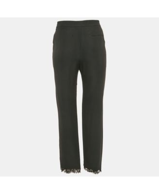Women's Lace Trim Crepe Trousers