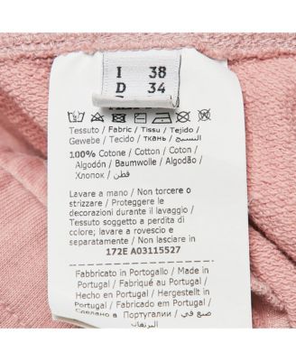 Women's Pink Logo Print Cotton Sweatpants