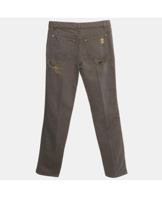 Women's Denim Distressed Straight Leg Jeans