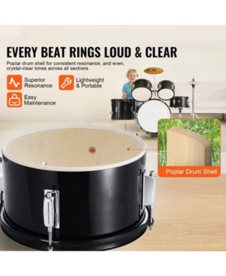 Kids Drum Set 5-Piece 16" Full Beginner Kit with Cymbals Pedals