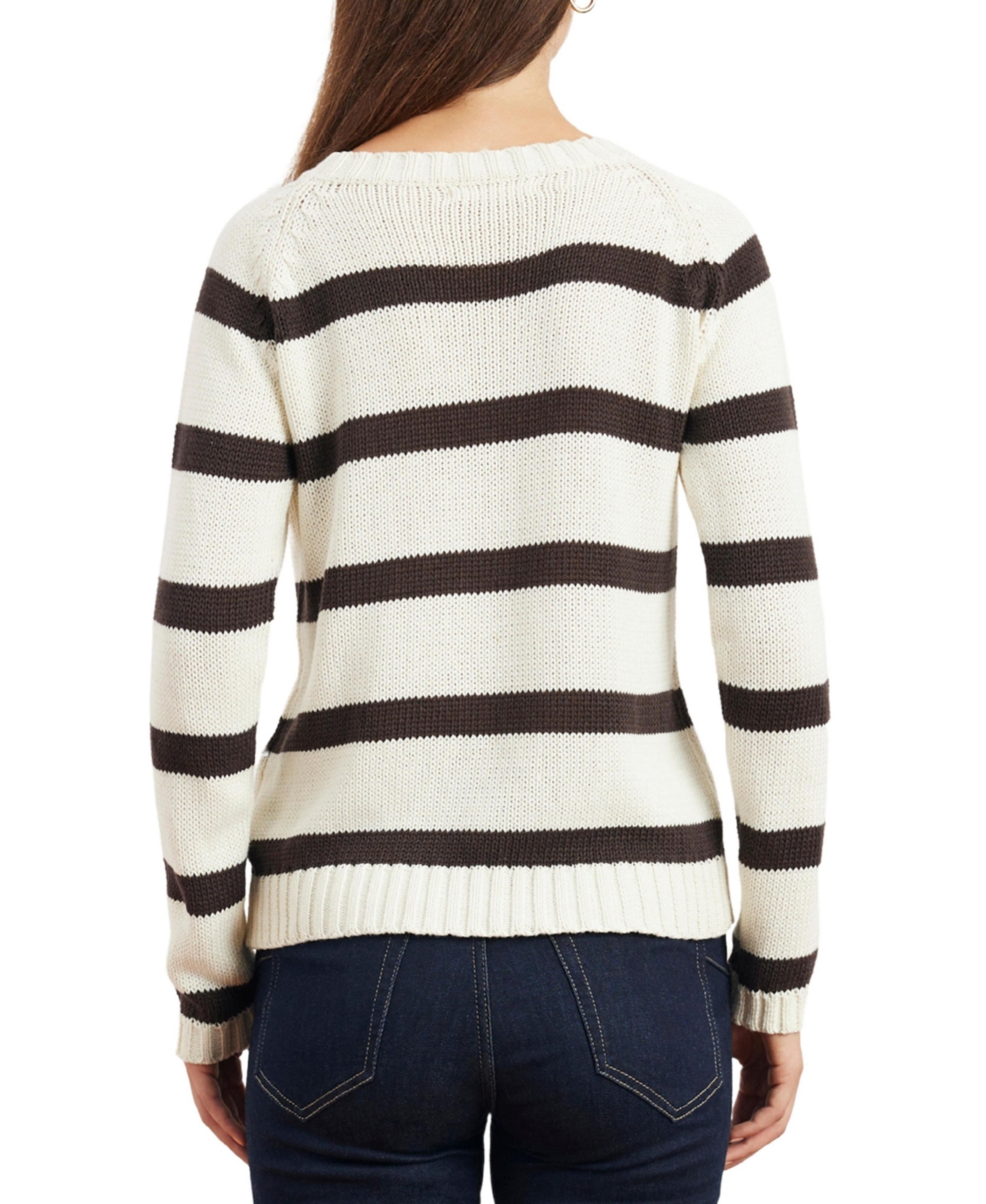 Paneros Clothing Women's Striped Sloane Crewneck Sweater