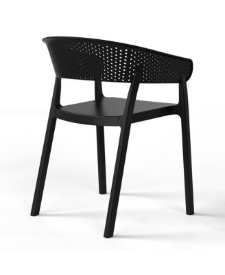 3-Piece Indoor Outdoor Metal Patio Dining Table Set With Stackable Patio Chairs