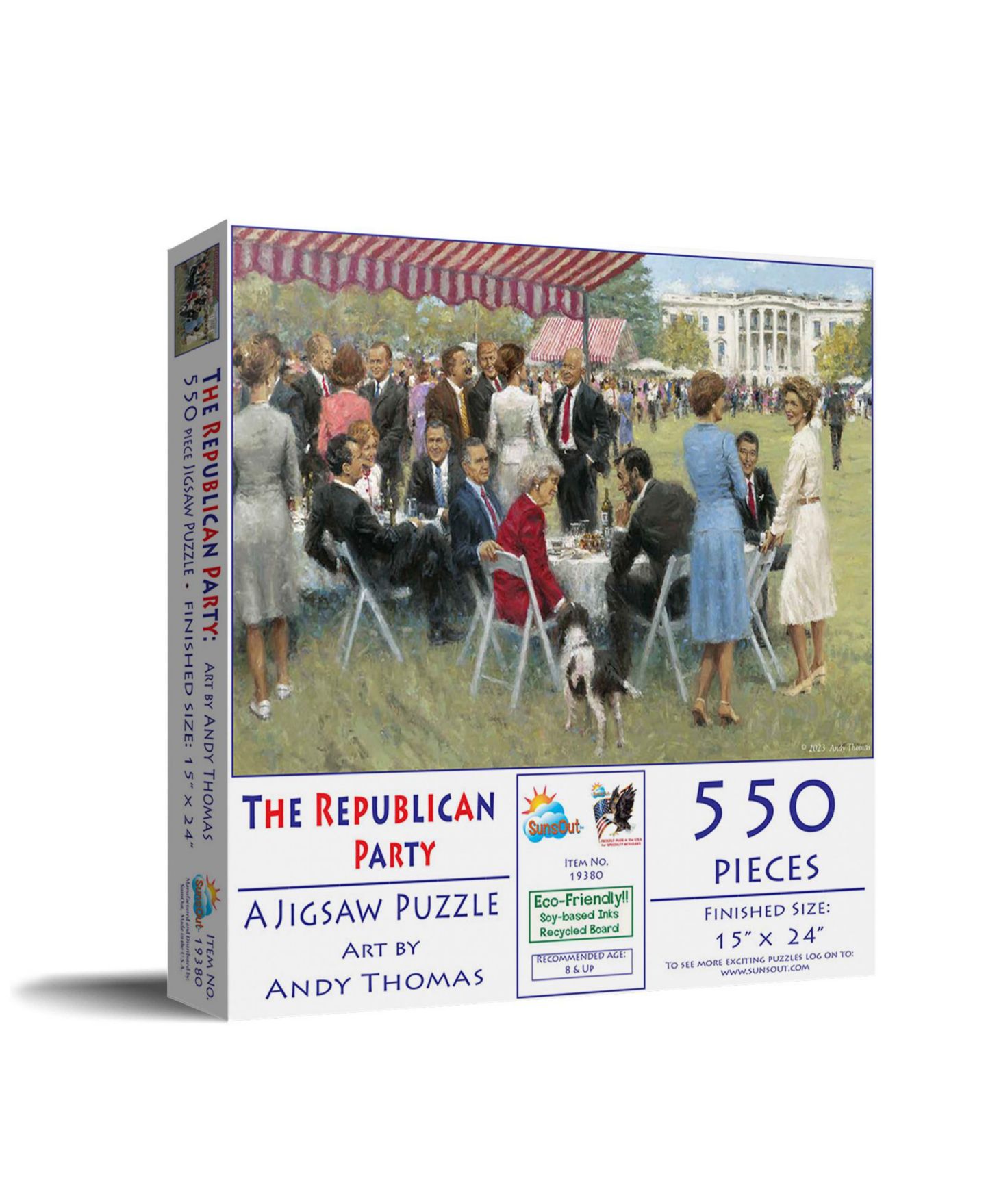 Детский пазл SunsOut The Republican Party 550 Piece Interlocking Patriotic Jigsaw Puzzle, Ages 15+ — фото 1