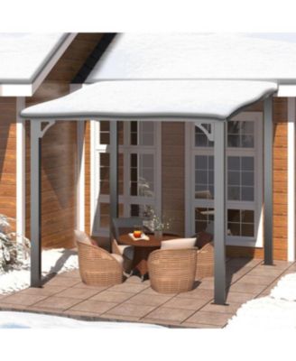 8'X8' Hardtop Gazebo Outdoor Pergola Lean to Metal Pergolas