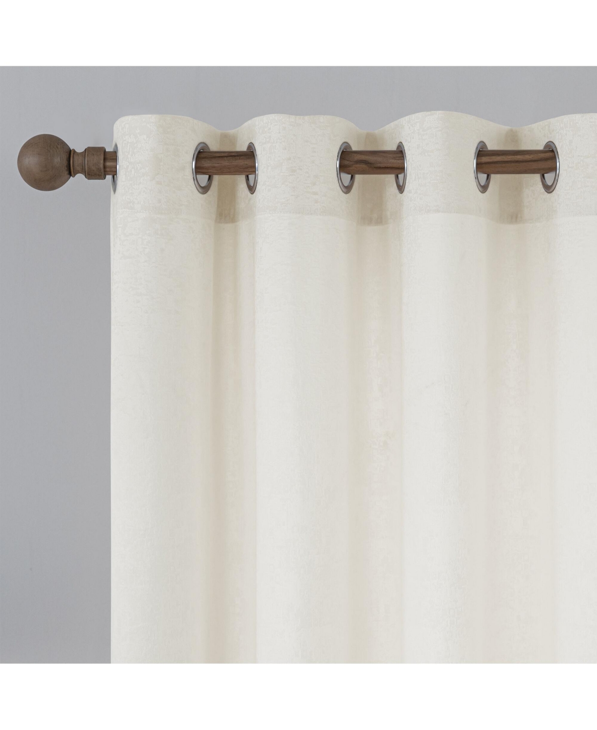 Awesome Home Fleece Textured Light Filtering Grommet Curtains Pair