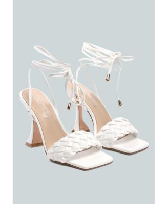 Womens Skora Tie Up Spool Heel Sandals