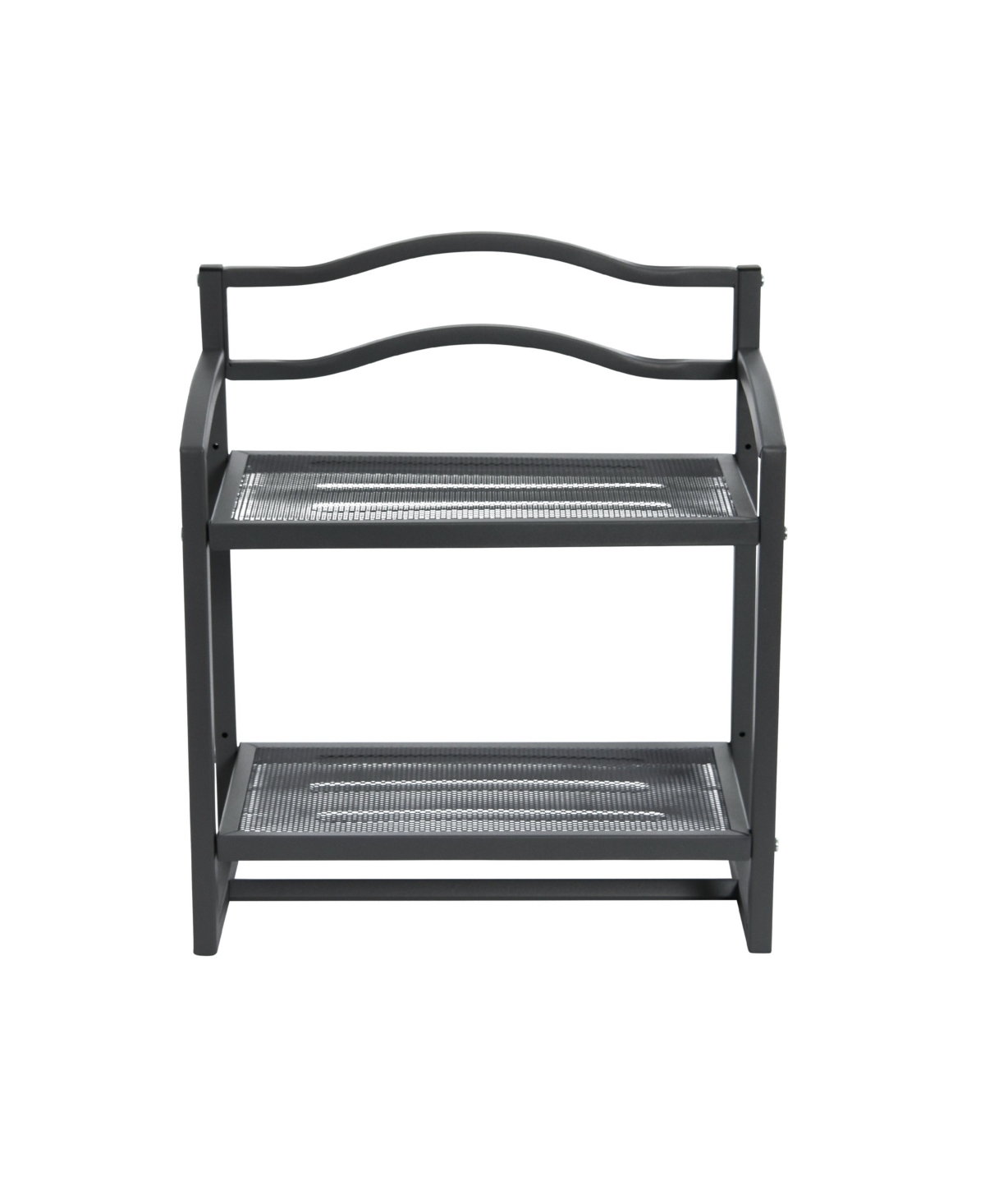 Household Essentials 2-Tier Metal Wall Mount Bathroom Storage Rack, Grey