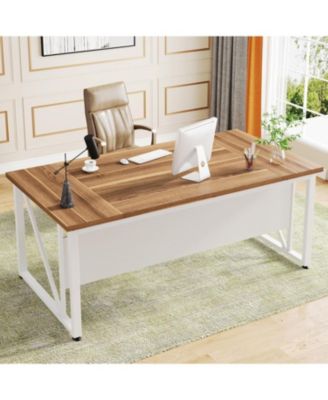 63 inches Executive Computer Desk, Large Home Office Desk Writing Table for Workstation