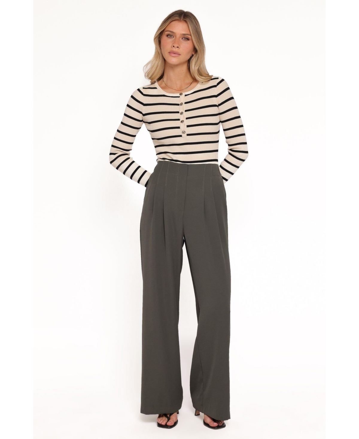 Petal and Pup Women's Hayden Pleated Wide Leg Pant
