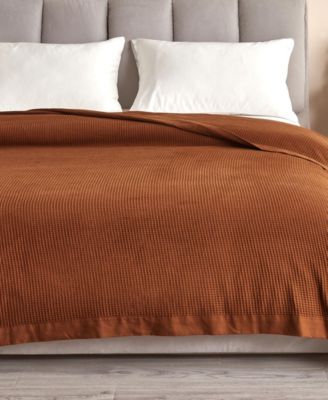 Lightweight Waffle Weave Cotton Blanket, Full/Queen