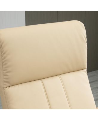 PU Leather Vibration Recliner Chair with Ottoman and Remote,