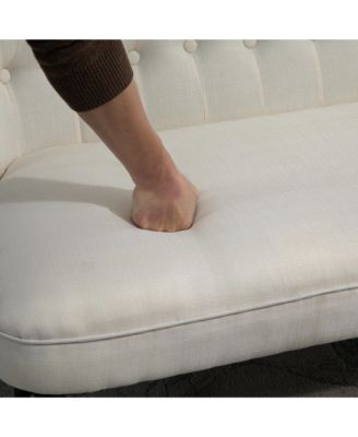 Armless Loveseat w/Button Tufted Design for Living Room,