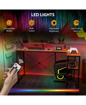 58" Reversible L Shaped Desk, Corner Computer Desk,