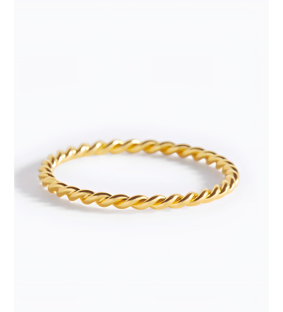 Dainty Braided Stacking Ring in 18k Gold Plated Sterling Silver