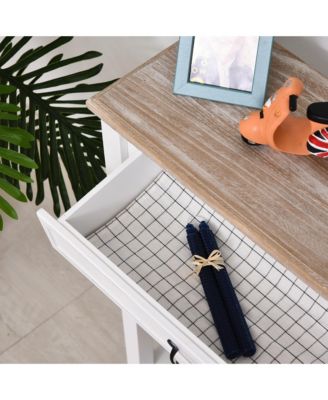 Modern Style Console Table Sofa Side Desk with Drawer for Entryway,