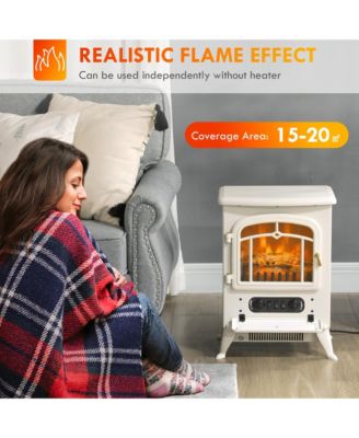 Electric Fireplace Heater with Realistic LED Flames