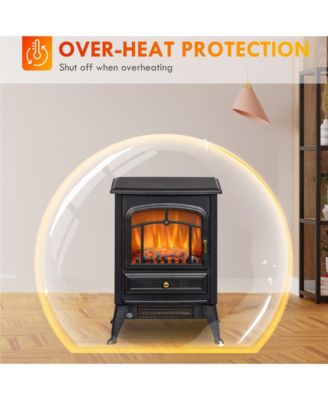 Electric Fireplace Heater with Realistic LED Flames