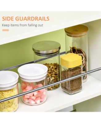 Utility Kitchen Cart Rolling Island with Drawer and Open Shelves