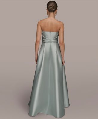 Women's Strapless Asymmetrical Ball Gown