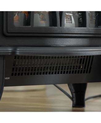 Electric Fireplace Heater with Realistic LED Flames and Logs