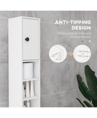 Bathroom Storage Cabinet w/ Shelves, Toilet Paper Cabinet,