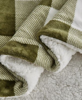 Velvet Plush Reversible Sherpa Throw Blanket