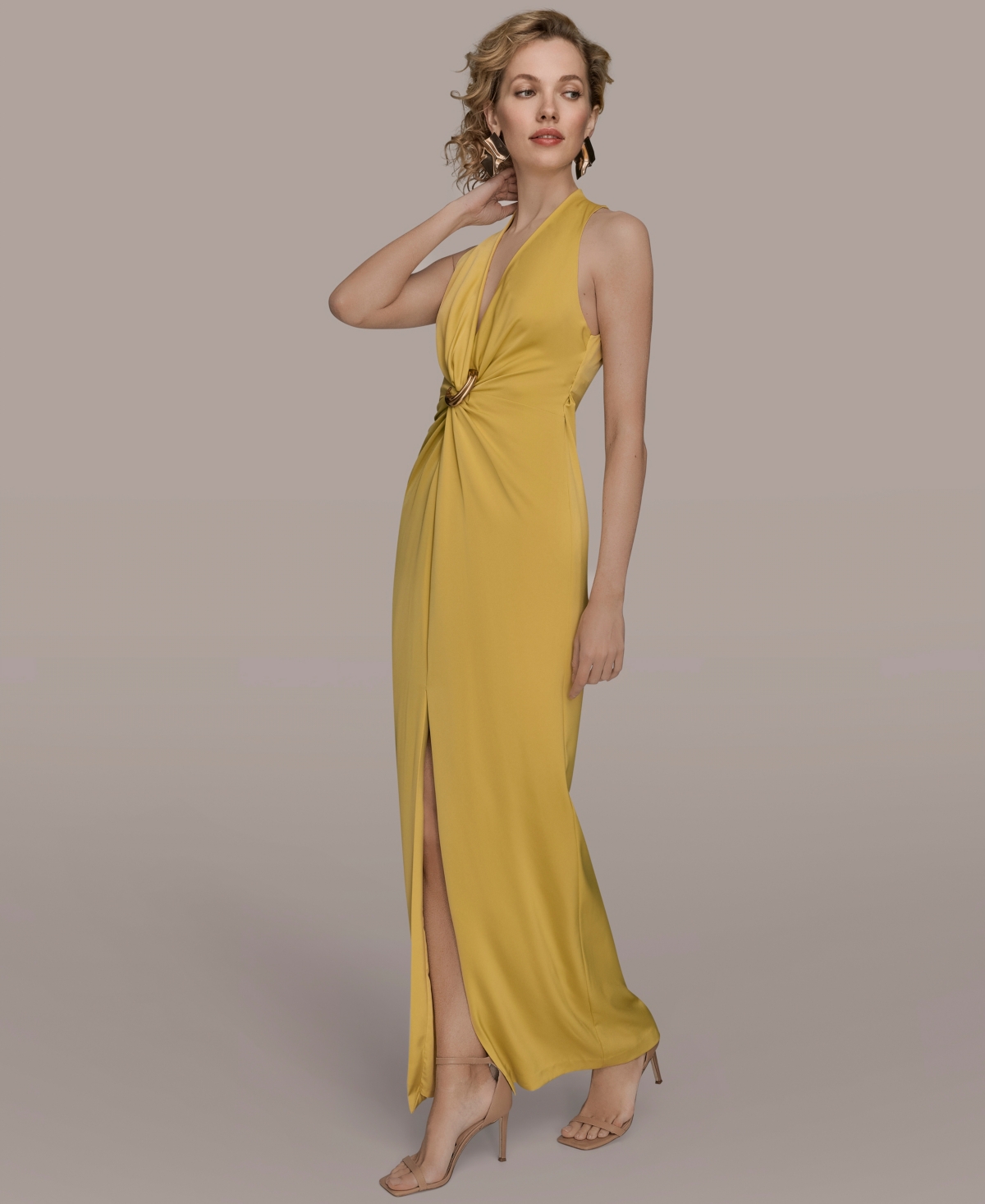 Donna Karan New York Women's V-Neck Sleeveless Dress