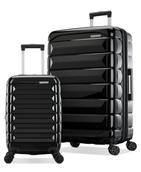 Чемоданы American Tourister Kontour 2-Pc. Spinner Luggage Set, цвет: Чёрный