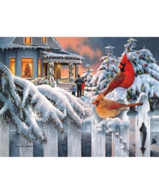 Cardinals at home for Christmas 300 piece Jigsaw Puzzle for Adults Christmas