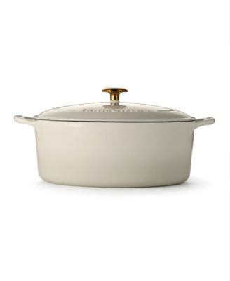 Cast Iron 7-Quart Oval Dutch Oven Pot with Lid