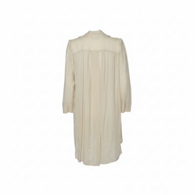 Women's Ecru Voile Button Front Rivera Shift Dress