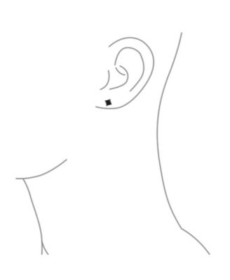 Classic Set of 2 Multi Color Square CZ Cubic Zirconia Stud Earrings Silver Black Plated Screwback Posts 8MM