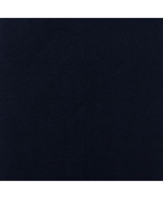 Women's Navy Blue Cotton Knit Contrast Stripe Panel Detail Midi Skirt