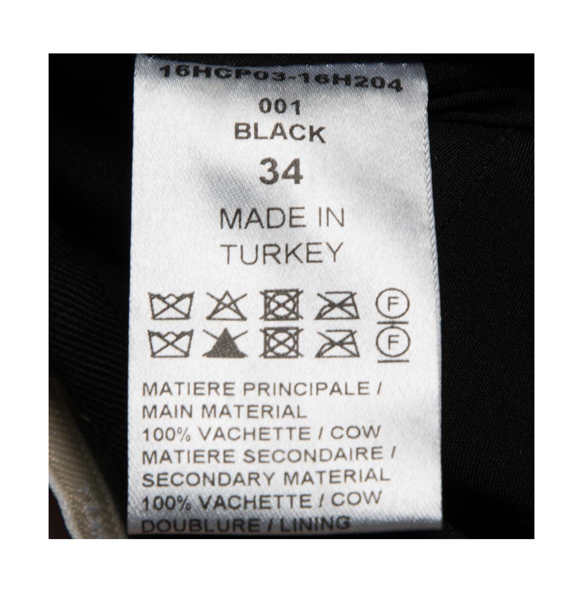 Pre-Owned Chloe Women's Pre-Owned Chloé Black Leather & Nubuck Paneled Cropped Biker Pants