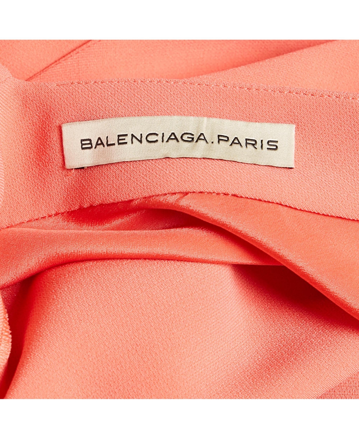 Pre-Owned Balenciaga Women's Orange Crepe Sleeveless Midi Dress