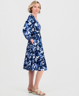 Women's Printed Long-Sleeve Dress