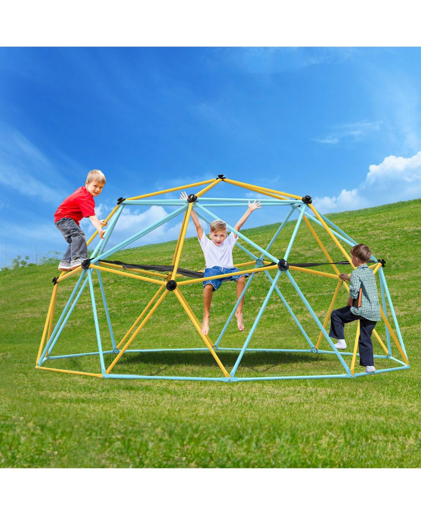 Детская игрушка SUGIFT 10FT Kids Climbing Dome with Hammock and Swing 750 LB Capacity, цвет: Чёрный — фото 2